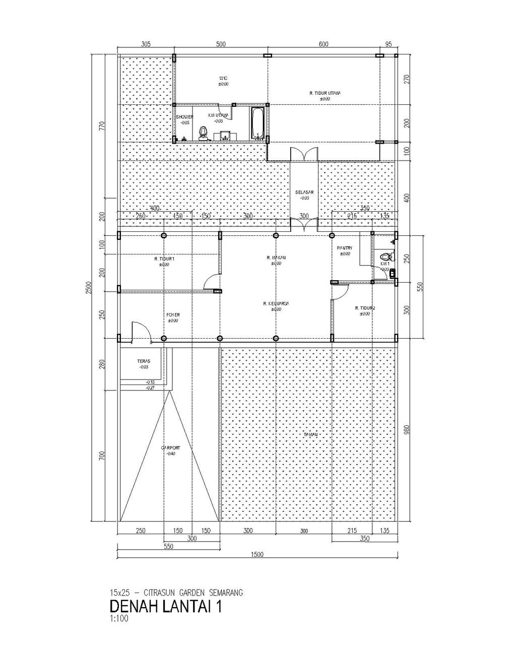 foto tampak rumah tipe LB 154 perumahan CITRASUN GARDEN SEMARANG