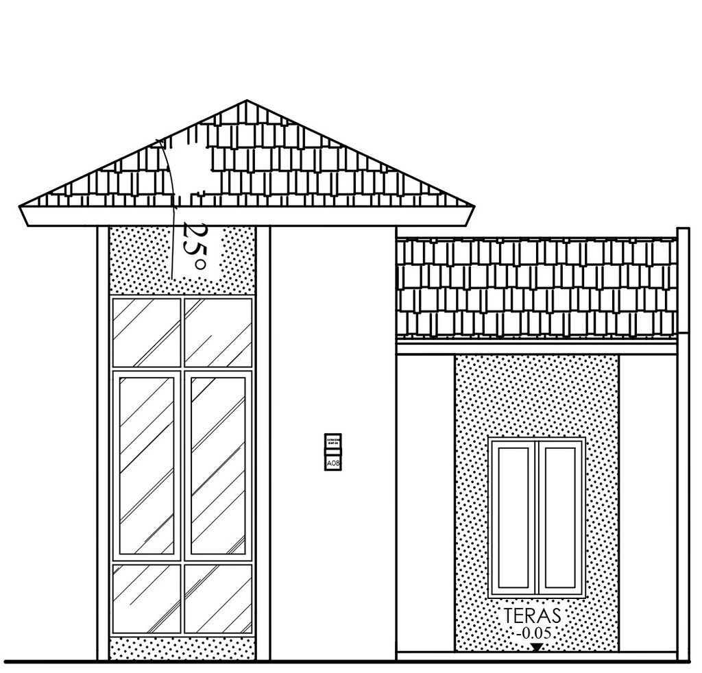 foto tampak rumah tipe 36 perumahan BUKIT CENTRAL PARK Cluster Lavender