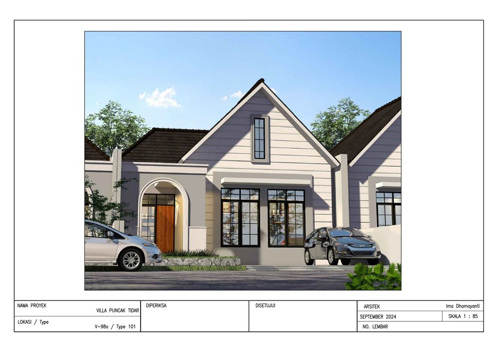 foto tampak rumah tipe T. 101/188 perumahan VILLA PUNCAK TIDAR TAHAP 1-4