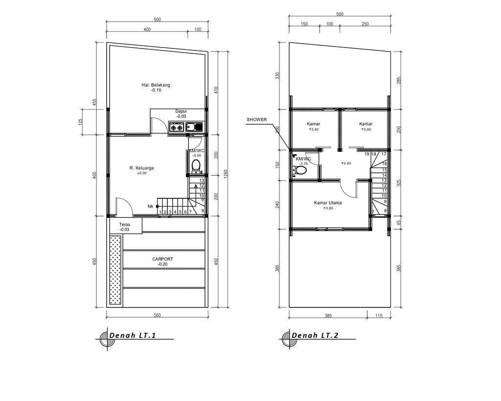 foto denah rumah tipe 50 Compact (3 Kamar) High Ceiling (398) perumahan G-Land Katapang Residence 1