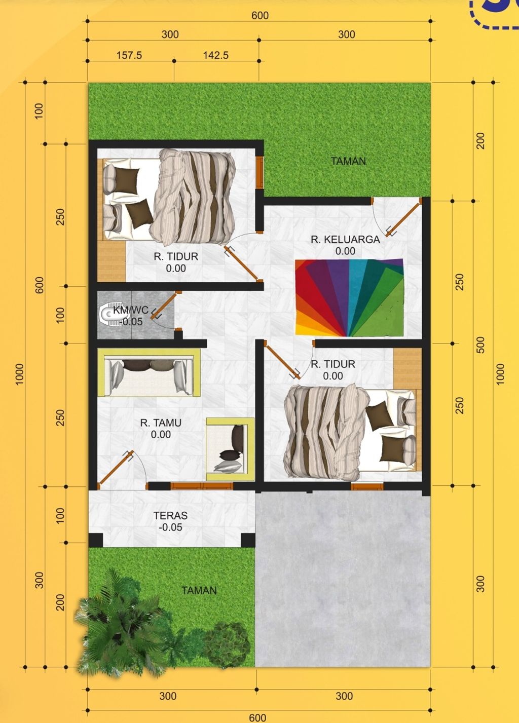 foto denah rumah tipe 36 perumahan CITRA PESONA INDAH 4
