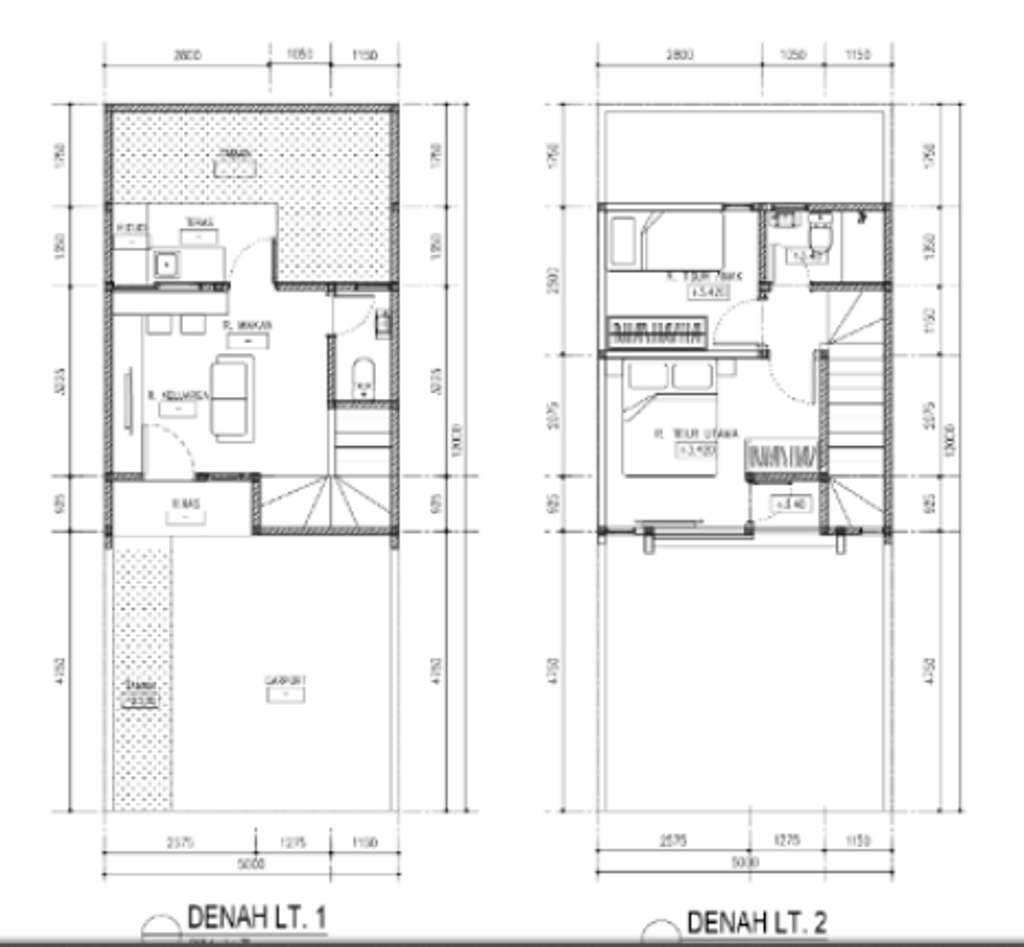 foto denah rumah tipe BLOSSOM NEW HOUSE STANDART perumahan ROYAL BLOSSOM
