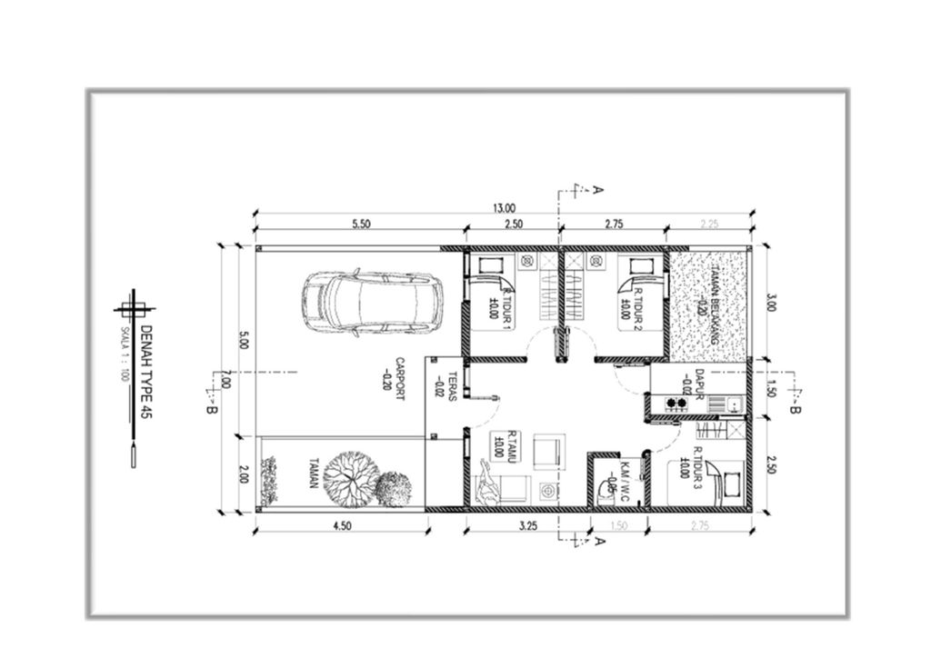 foto denah rumah tipe CLASSIC perumahan GRAND SEDATI REGENCY
