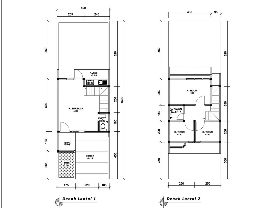 foto denah rumah tipe 54 Compact 3 Kamar HC (630) perumahan G-Land Ciwastra Park 2
