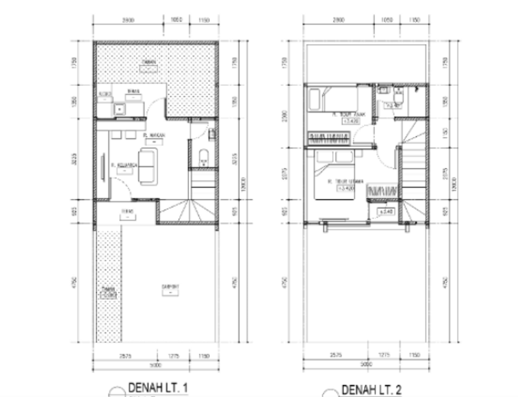 foto denah rumah tipe BLOSSOM NEW HOUSE STANDART perumahan ROYAL BLOSSOM