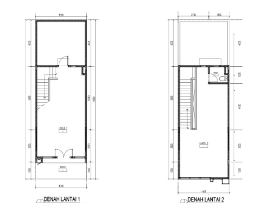 foto denah rumah tipe STANDAR D' perumahan RUKO BATAVIA ARCADE