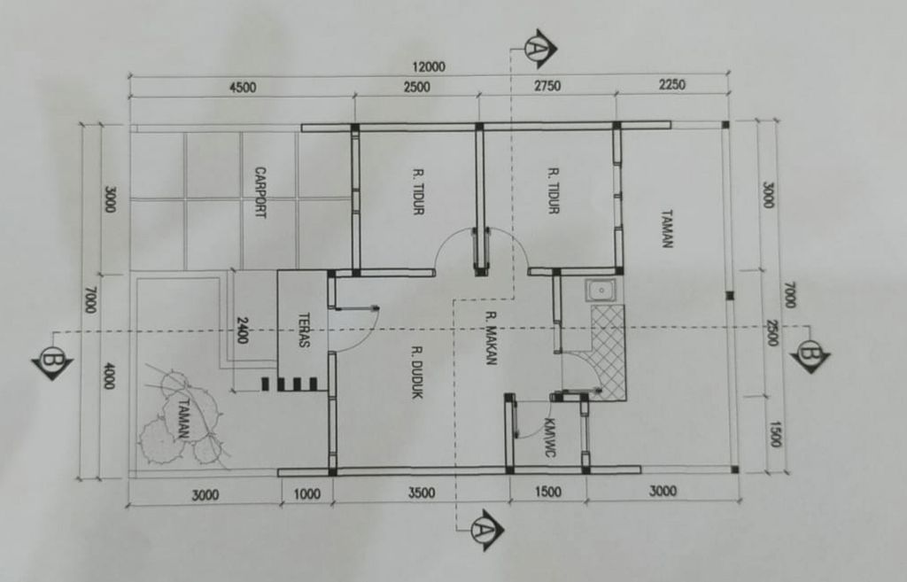 foto denah rumah tipe W-12A perumahan Perumahan Mutiara Sentul