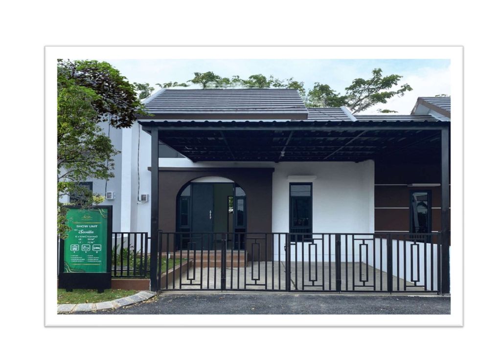 foto tampak rumah tipe SEVILLA perumahan GRAND SEDATI REGENCY