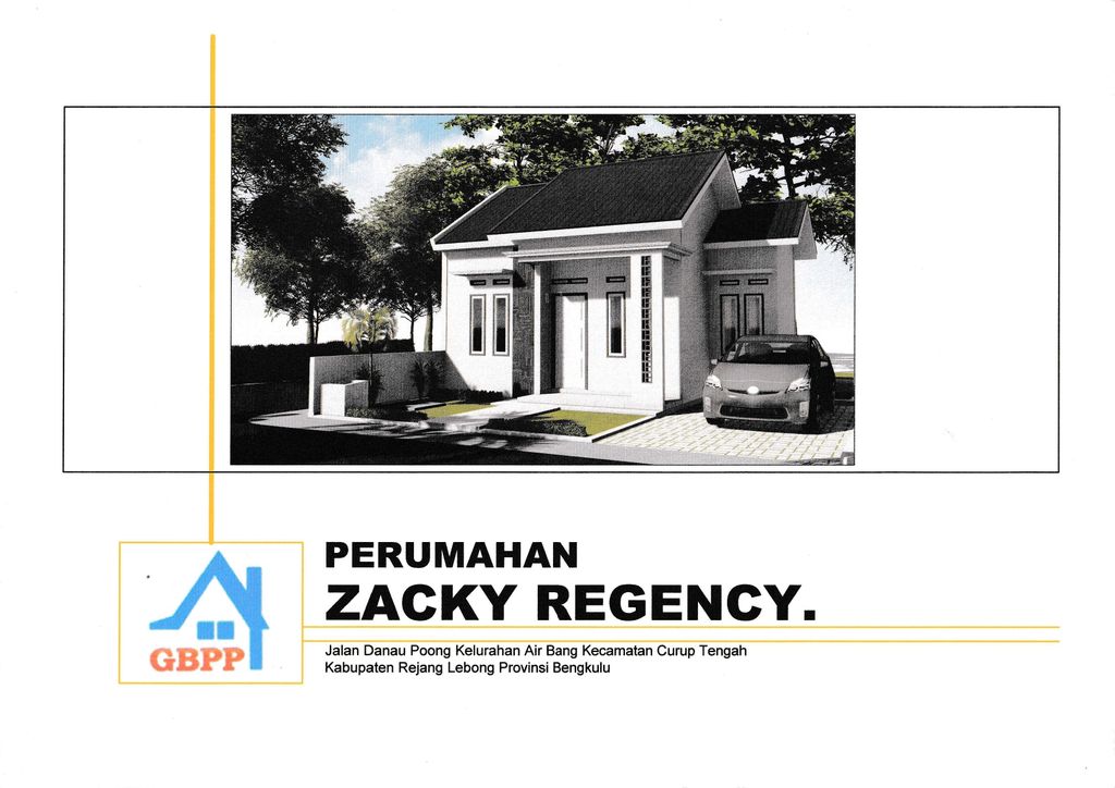 foto tampak rumah tipe 36 BERSUBSIDI perumahan ZACKY REGENCY.