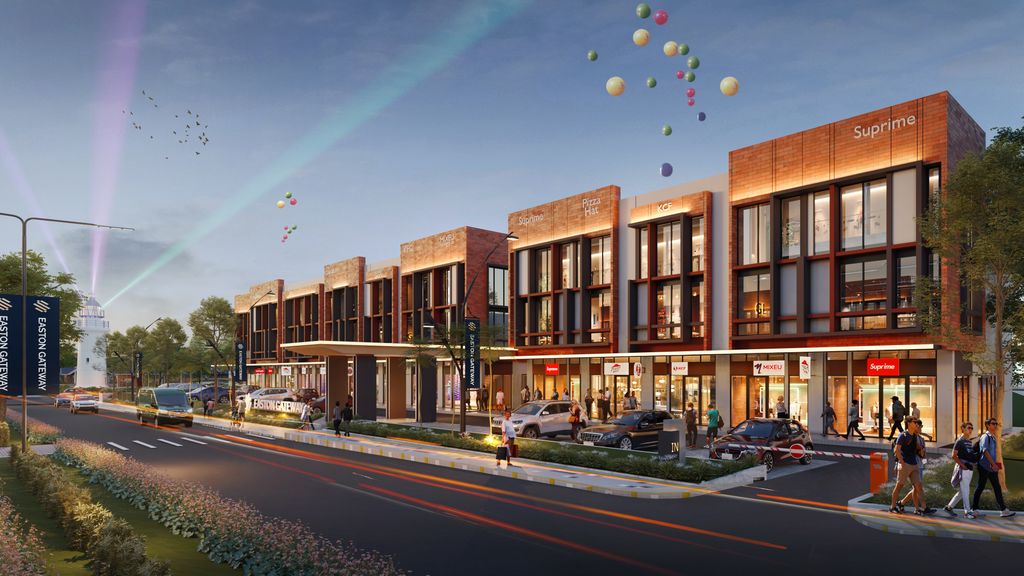 foto tampak rumah tipe EASTON 118 perumahan METLAND CIKARANG