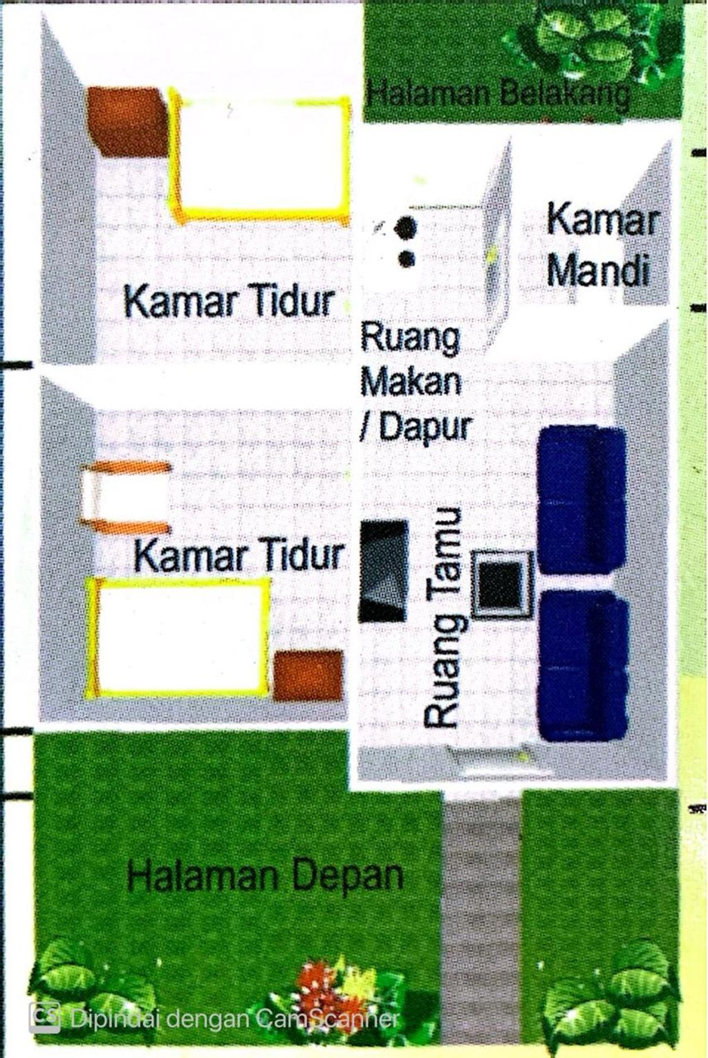 foto denah rumah tipe Paradise 40/84 perumahan FIRDAUS RESIDENCE 2