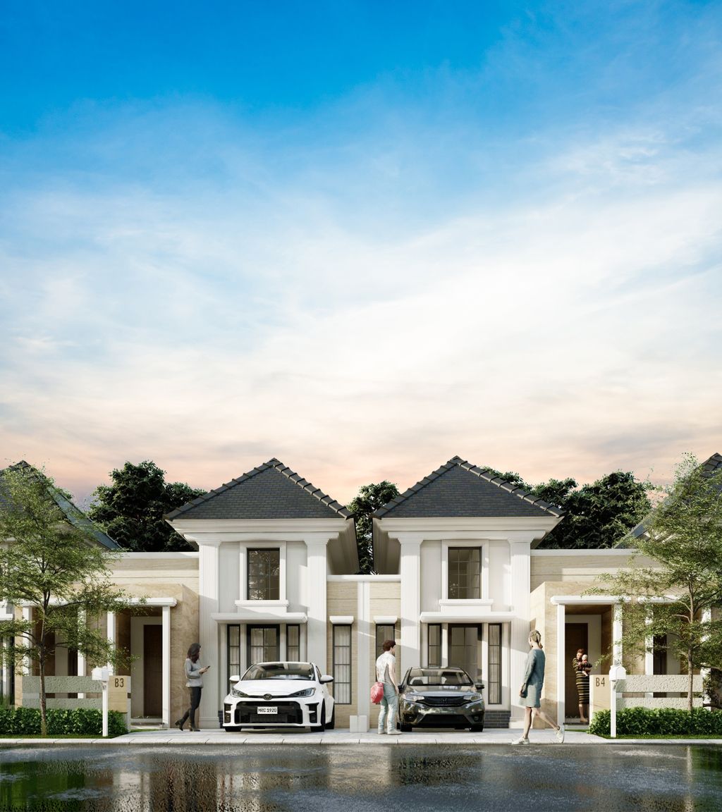 foto tampak rumah tipe 40 perumahan ATLANTIS HILLS II