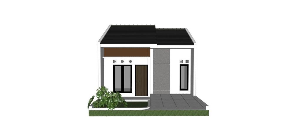 foto tampak rumah tipe 30/60 perumahan Safania Residence