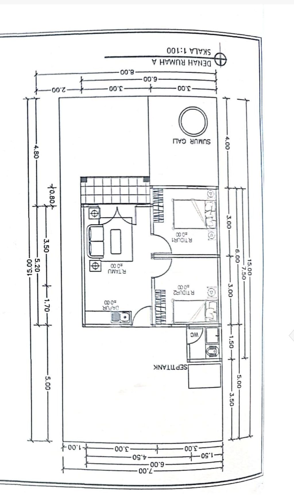 foto denah rumah tipe 36/101 perumahan DEFAMA RESIDENCE