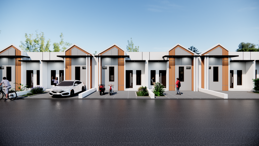 foto tampak rumah tipe Kenari 1 perumahan Graha Kartika Pesona Serang