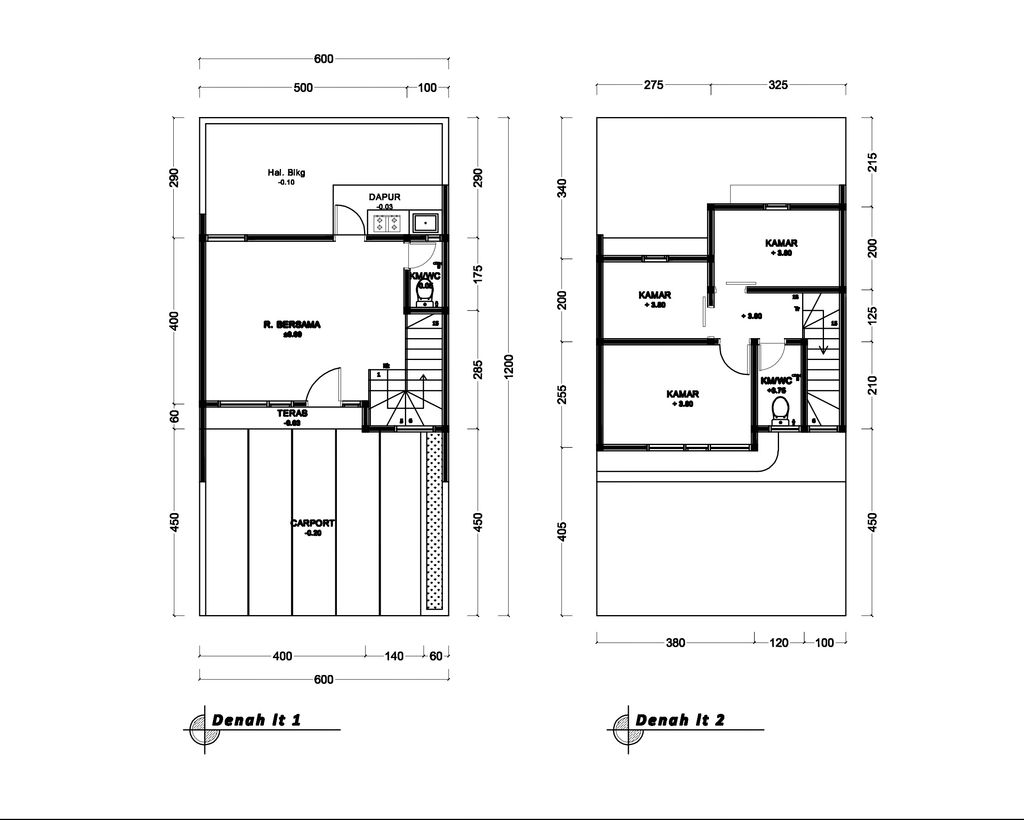 foto denah rumah tipe 57 Compact High Ceiling (3KT) (593) perumahan G-Land Ciwastra Park 2