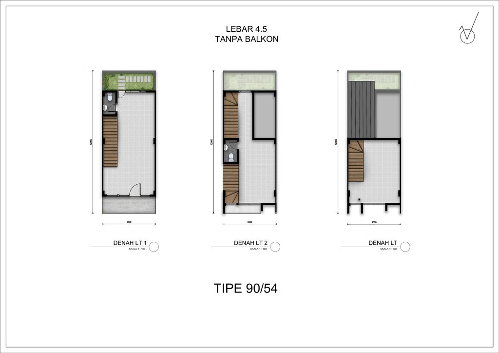 foto denah rumah tipe EASTON 90 perumahan METLAND CIKARANG