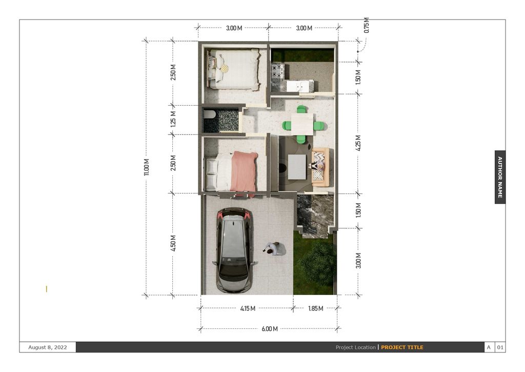 foto denah rumah tipe 40 perumahan ATLANTIS HILLS II