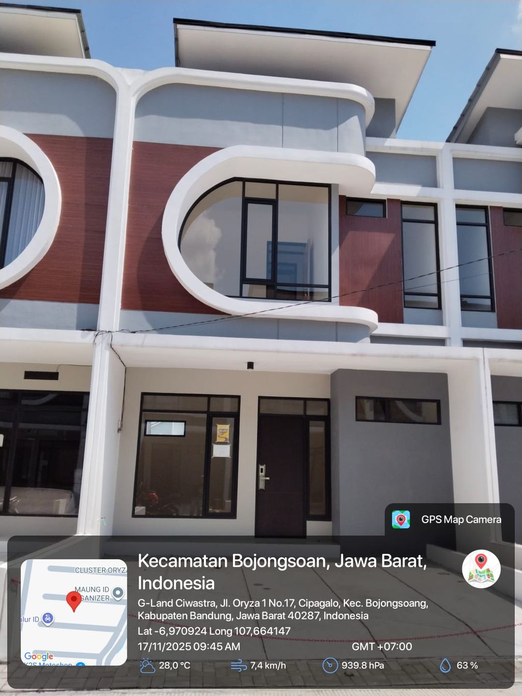 foto tampak rumah tipe 57 Compact High Ceiling (3KT) (593) perumahan G-Land Ciwastra Park 2