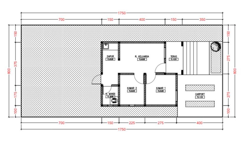 foto denah rumah tipe 36 perumahan SULUNG KURNIA RESIDENCE
