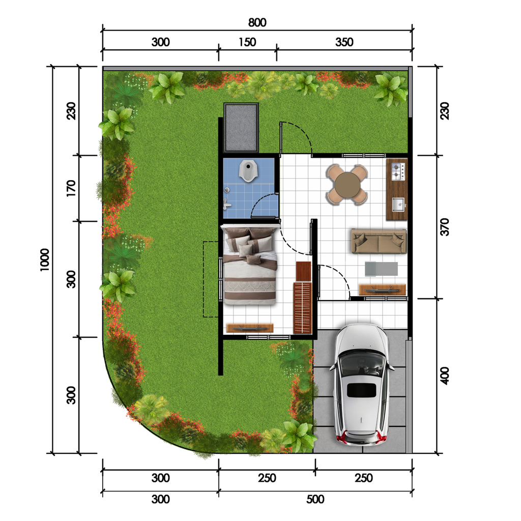 foto denah rumah tipe T22/78 perumahan SUKATANI PERMAI