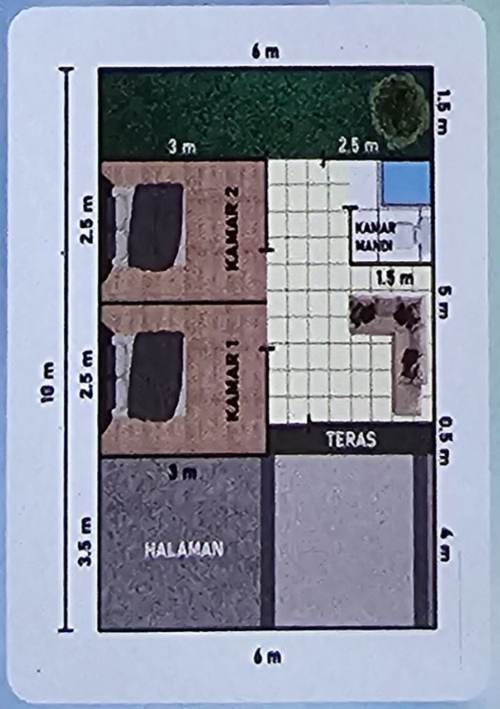 foto denah rumah tipe 30 perumahan PILAR DOPLANG INDAH 2