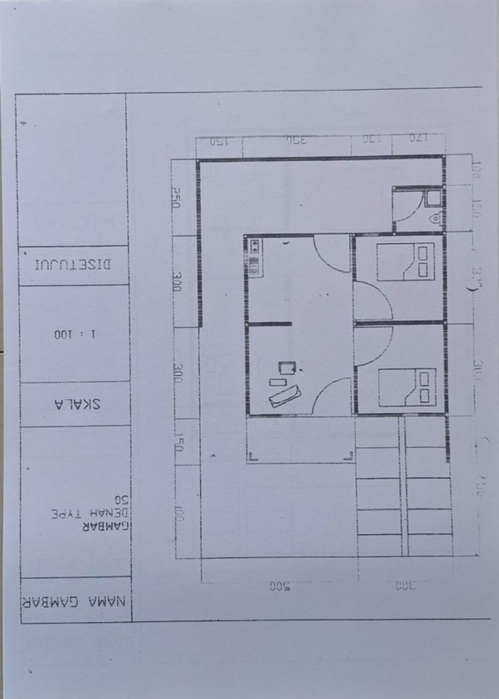 foto denah rumah tipe FLAMBOYAN perumahan Tunjungan Park Residence