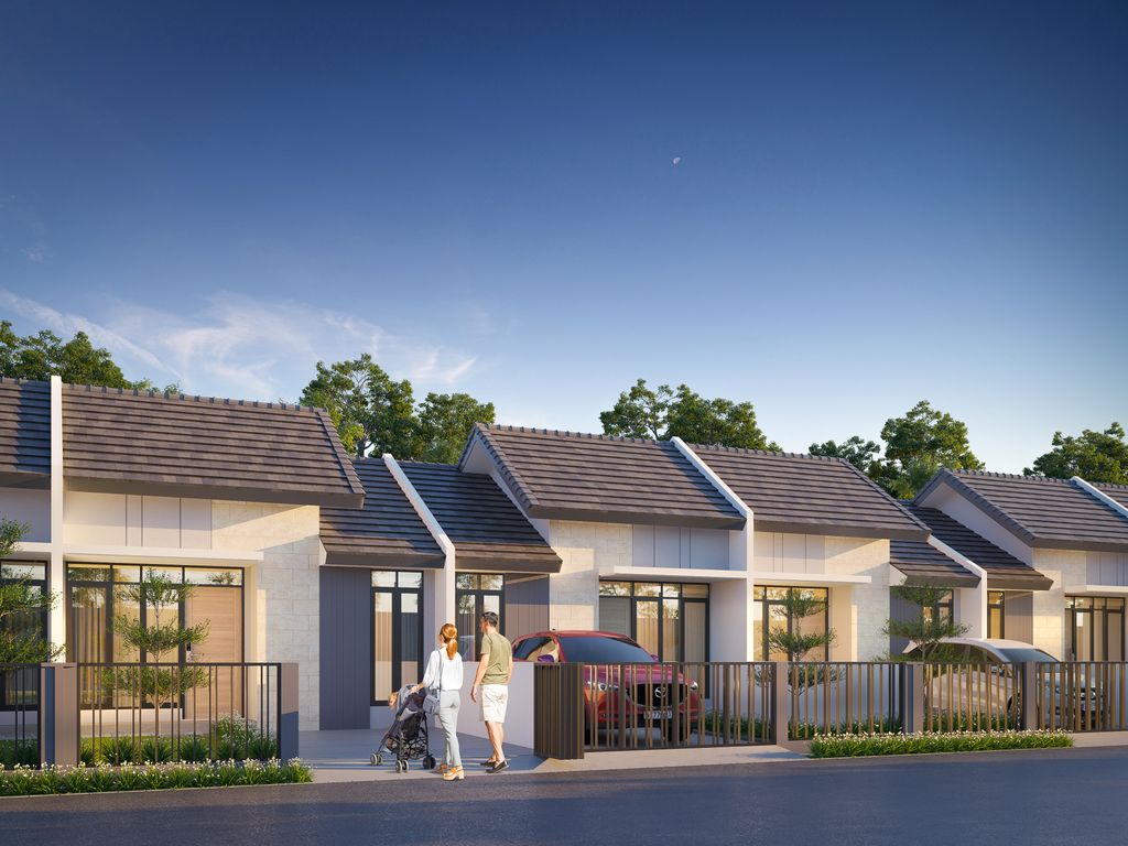 foto tampak rumah tipe NEW CALYA perumahan METLAND CILEUNGSI SEKTOR IV-REVISI