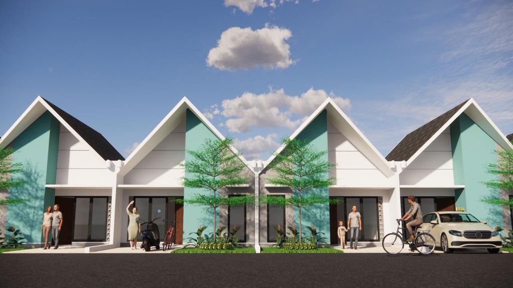 foto tampak rumah tipe Home1 perumahan HOME1