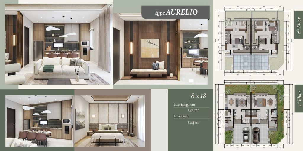 foto denah rumah tipe AURELIO STD - STANDARD perumahan CITRA ECOPOLIS RAYA - CLUSTER AURORA