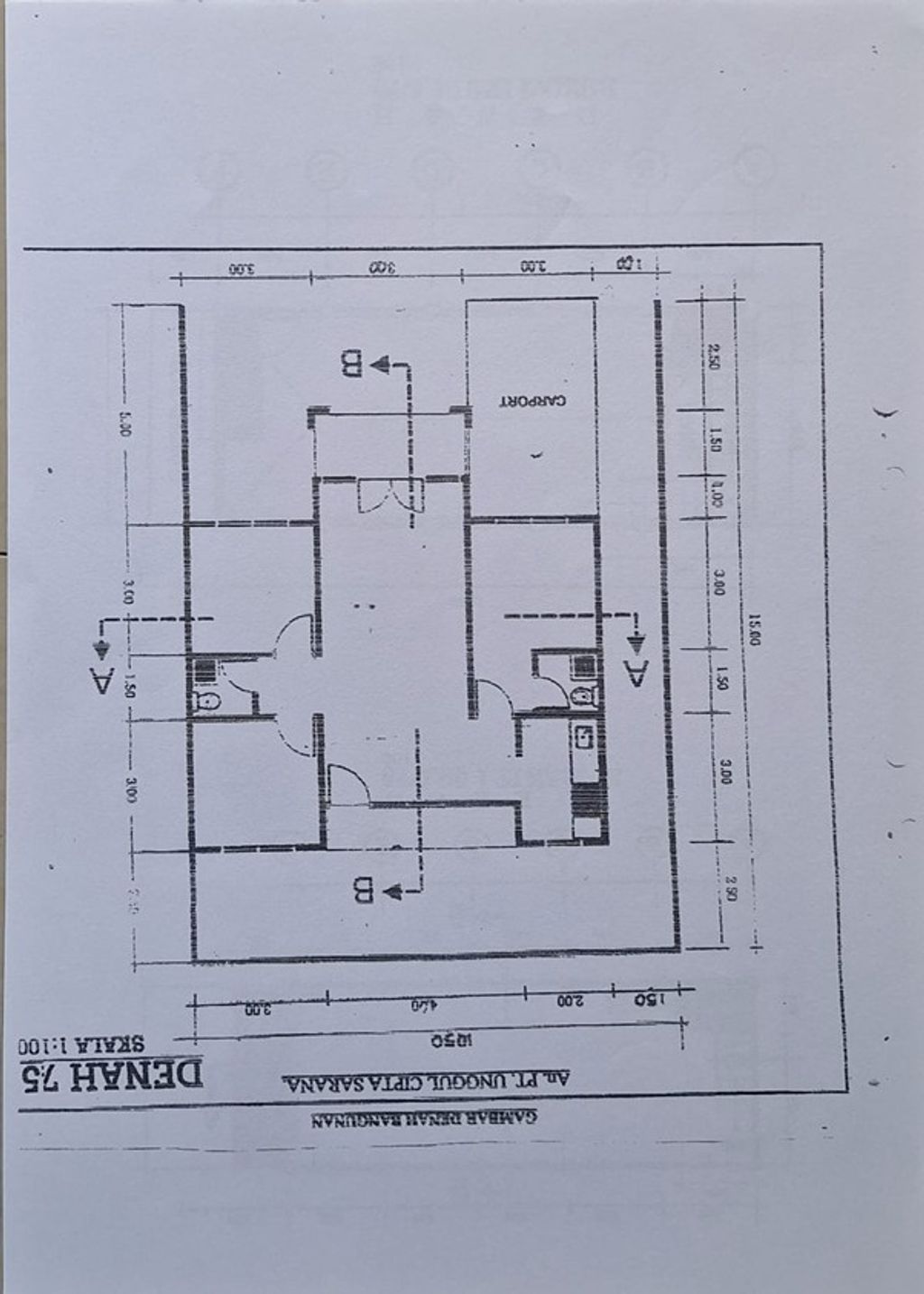 foto denah rumah tipe BOUGENVILLE perumahan Tunjungan Park Residence