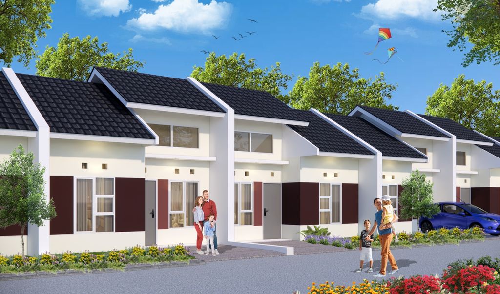 foto tampak rumah tipe T27/60 perumahan SUKATANI PERMAI