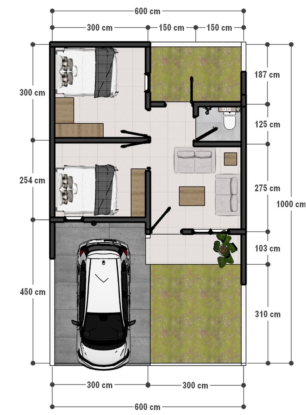 foto denah rumah tipe Subsidi perumahan TAMAN KALIWULU INDAH Blok.i