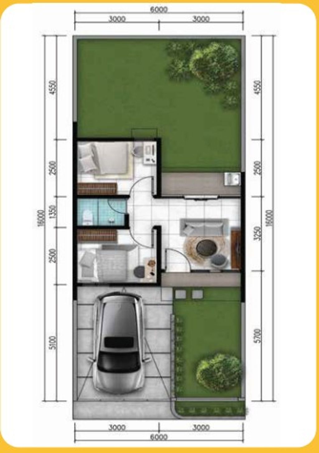 foto denah rumah tipe NEW CALYA perumahan METLAND CILEUNGSI SEKTOR IV-REVISI