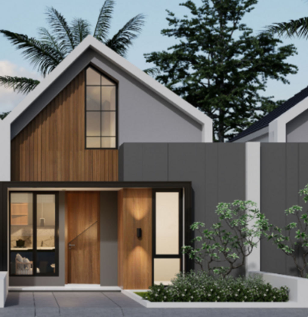 foto tampak rumah tipe BIRKA 30/109 (618.000.000) perumahan HARMONI PARK BEKASI