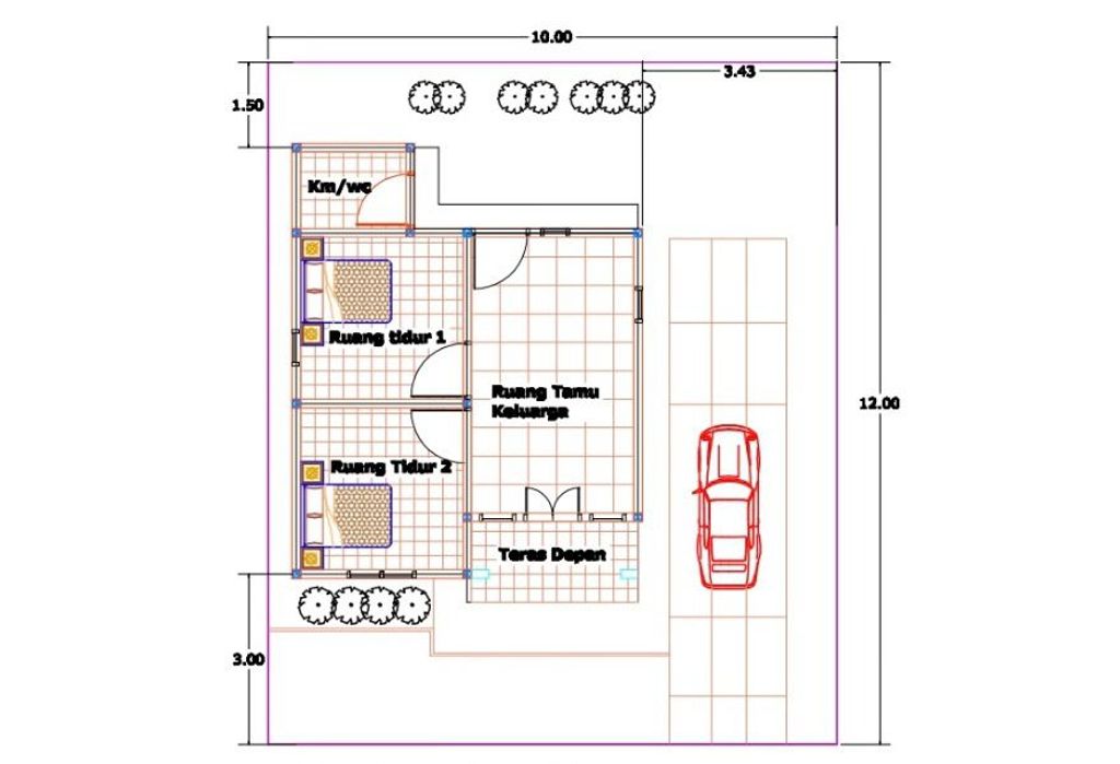 foto denah rumah tipe american klasik perumahan GRIYA MADINA ASRI 2