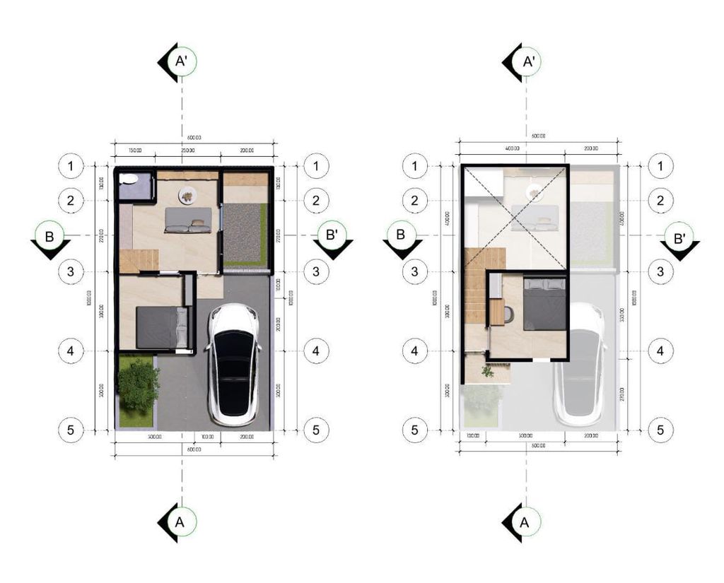 foto denah rumah tipe VELO 36 perumahan MBR SKYBRIZA PAKIS