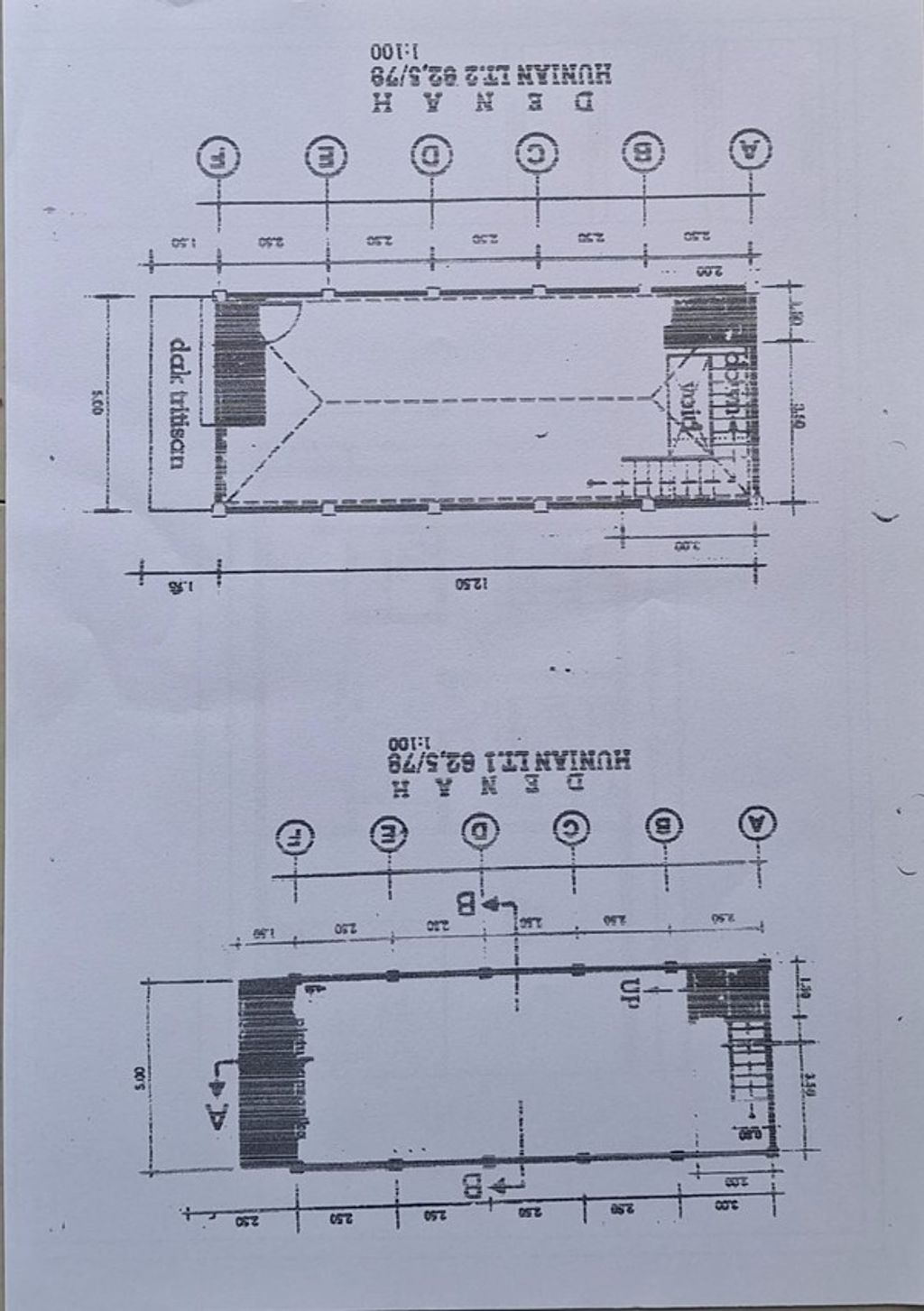 foto denah rumah tipe RUKO perumahan Tunjungan Park Residence