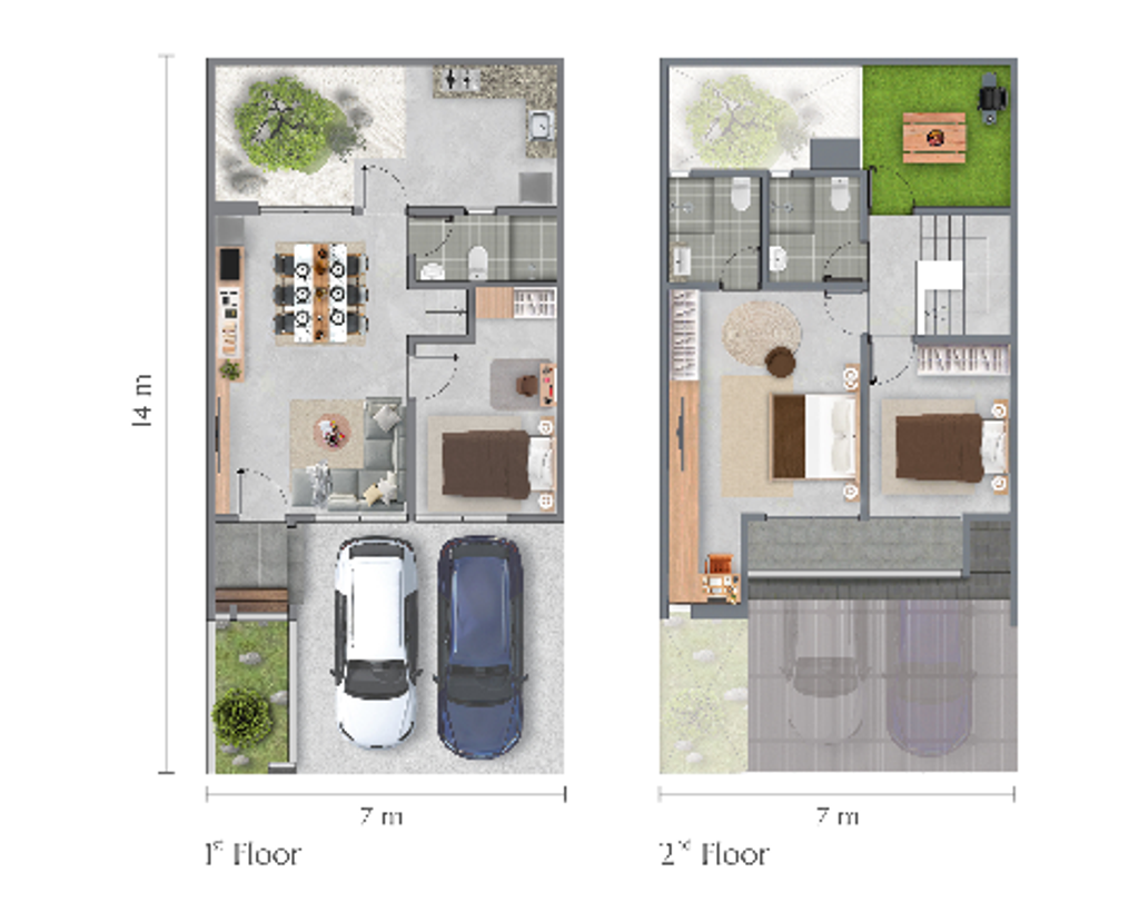 foto denah rumah tipe AYAME F.03.10 perumahan MORIZONO
