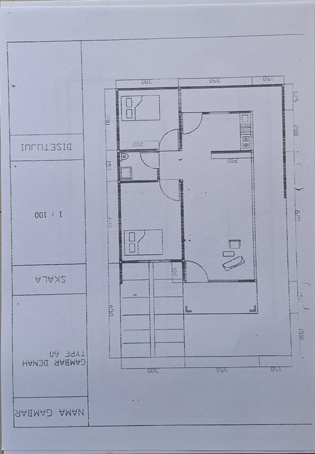 foto denah rumah tipe FLAMBOYAN perumahan Tunjungan Park Residence