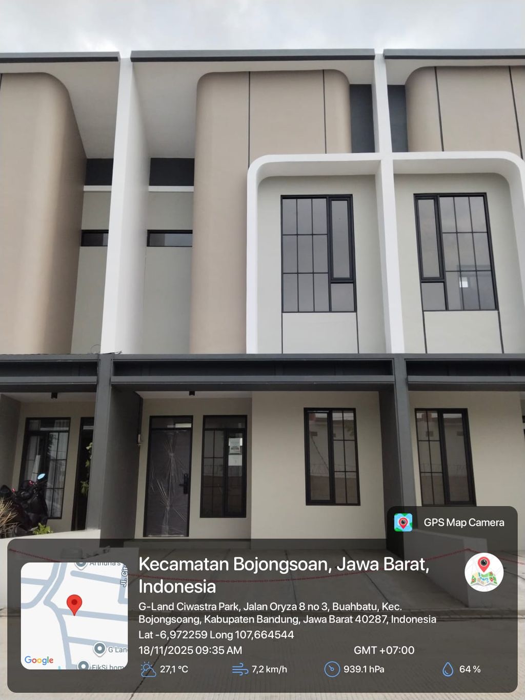 foto tampak rumah tipe 41 Compact High Ceiling (3KT) (592) perumahan G-Land Ciwastra Park 2