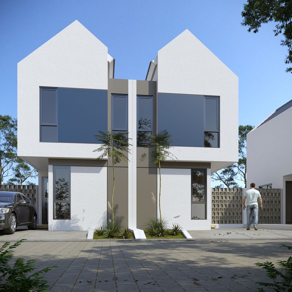 foto tampak rumah tipe VELO 36 perumahan MBR SKYBRIZA PAKIS