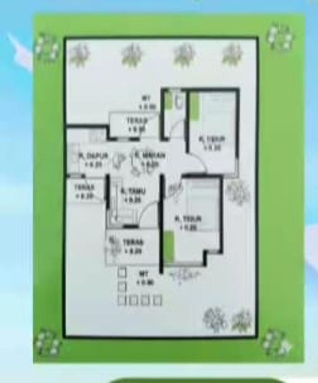 foto denah rumah tipe 36 SUBSIDI perumahan GRAHA PERMATA SAKINAH TAHAP 2