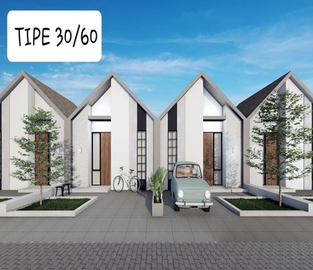 foto tampak rumah tipe Crysant perumahan Tunjungan Park Residence