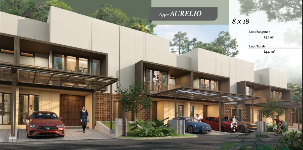 foto tampak rumah tipe AURELIO SUDUT - SUDUT perumahan CITRA ECOPOLIS RAYA - CLUSTER AURORA
