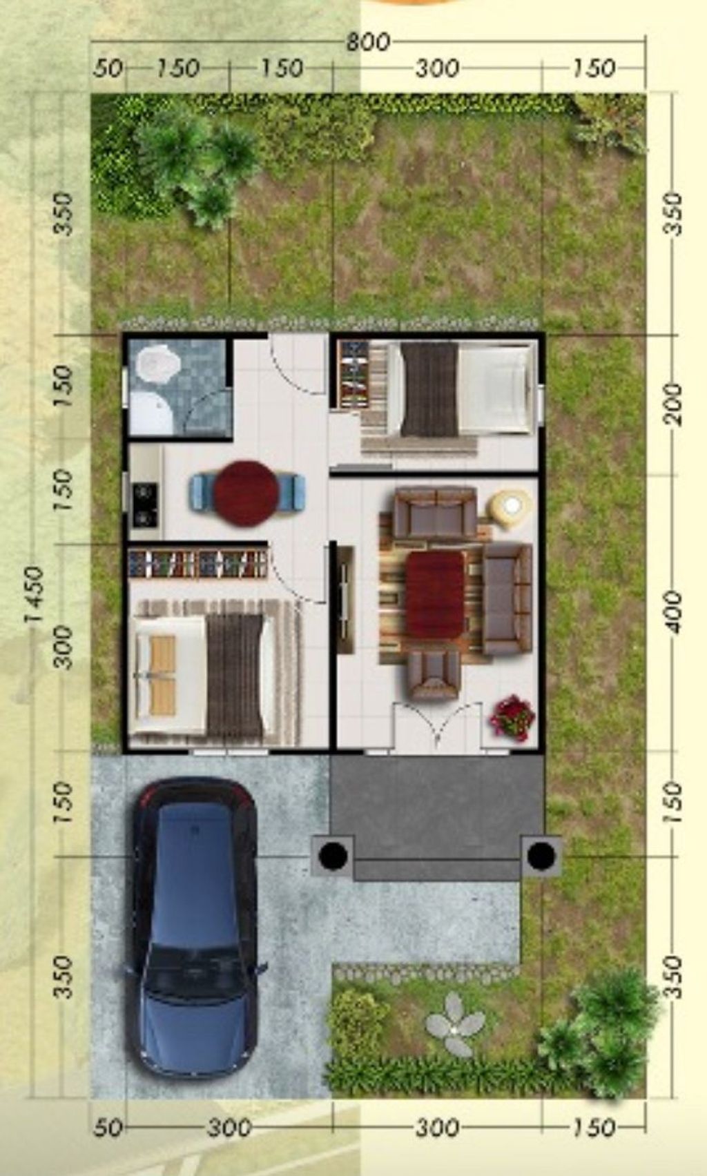 foto denah rumah tipe GRASELLA HILLS 1 perumahan GRASELLA HILLS 1