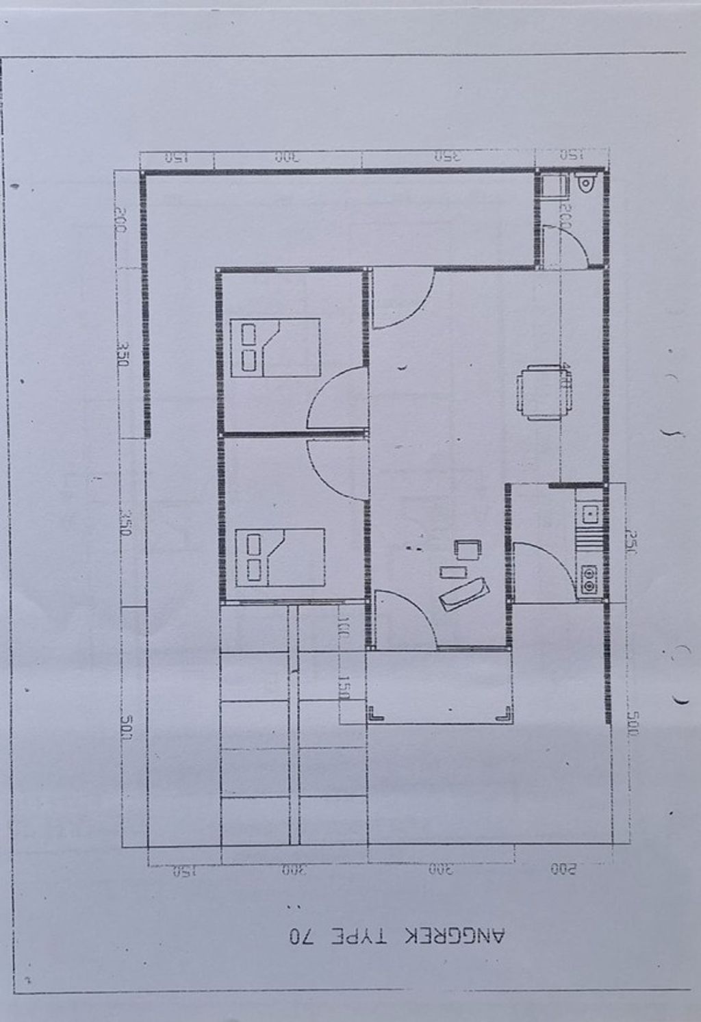 foto denah rumah tipe ANGGREK perumahan Tunjungan Park Residence