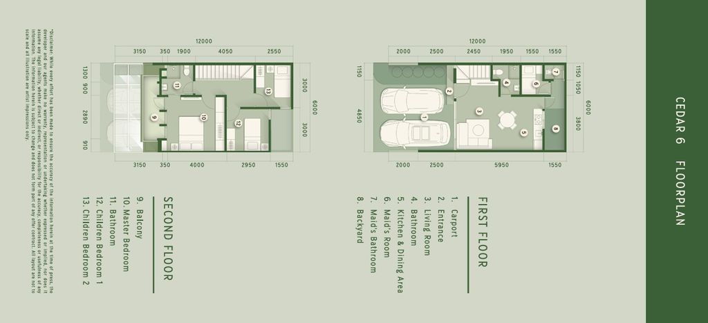 foto denah rumah tipe CEDAR 6 SUDUT perumahan CITRA 8 EXT