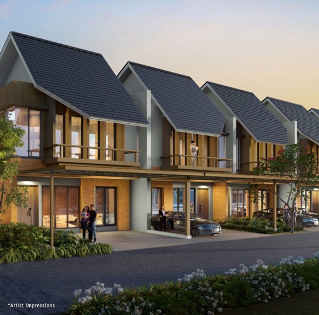 foto tampak rumah tipe CEDAR 8 SUDUT perumahan CITRA 8 EXT