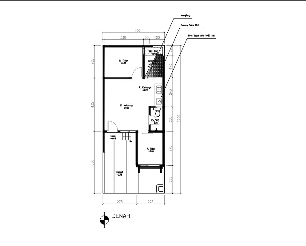 foto denah rumah tipe 38 1 lantai (378) perumahan G-Land Ciwastra Park 2